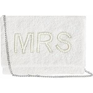 NEW PRETTY BASH women's mrs clutch in white